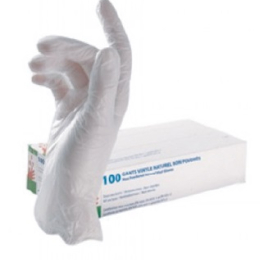 Gants vinyle naturel taille M (100pcs)