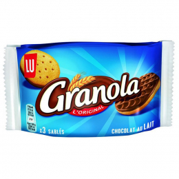 Biscuit nappé chocolat lait x3 (37.5g x120) - GRANOLA