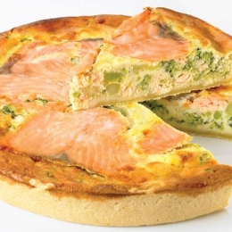 Quiche saumon brocolis Ø26cm cuite (1.45Kg x3) - Surgelé