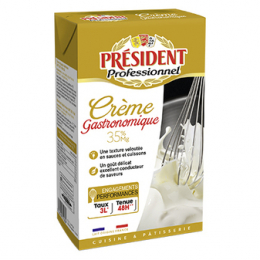 Crème liquide supérieure gastronomique 35%Mg UHT 1L - PRÉSIDENT