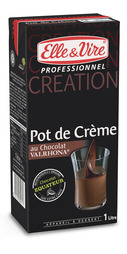 Préparation pour crème au chocolat Valrhona 1L - ELLE ET VIRE