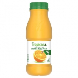 Pur jus d'orange avec pulpe bouteille PET (25cl x12) - TROPICANA