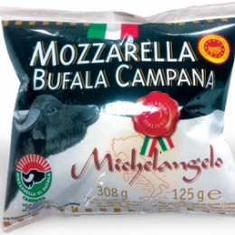 Mozzarella di Bufala en boule AOP 22%Mg 125g - MICHELANGELO