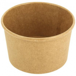 Pot à soupe kraft brun 250ml/8Oz (x500) (couvercle associé : 304001COV) (saladier bol)