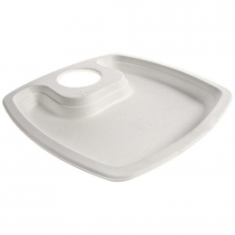 Assiette "Pulpy Squary" cocktail carrée (250x250mm) [300 (12x25)]