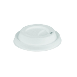 Couvercle dôme blanc fibre moulée Ø86mm pour gobelet 10Oz (x1000) (gobelet 25cl associé : 8000179/C)