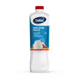 Crème sucrée vanille 30%Mg UHT bouteille 2L - DEBIC