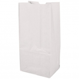 Sac SOS papier kraft blanc sans poignée 50g/m² (240x120x80mm) (x1000)