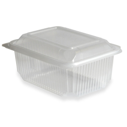 Barquette micro ondable transparent 750ml avec couvercle