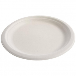 Assiette ronde pulpe blanche Ø228.6mm (228.6x25mm) [500 (20x25)]