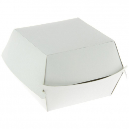 Boite hamburger carrée carton blanc (97x97x70mm) (x300)