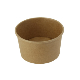 Pot dessert/glace kraft brun 22cl (88x55mm) (x1000) (couvercle associé : 306022COV/C) (pot à dessert)