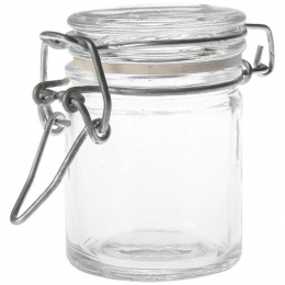 Mini bocal verre 45 ml avec joint blanc [45x45x60] [96 (8x12)]