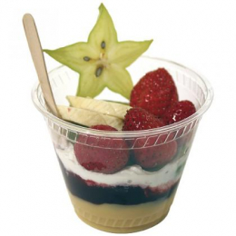 Coupe à dessert en PET transparent TP9 27cl/9Oz [800 (16x50)] (pot) (couvercle associé : 8084009)