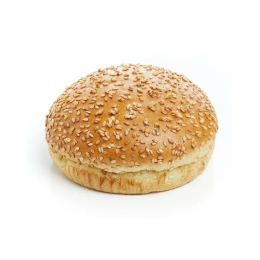 Pain burger brioché artisanal au sésame cuit prétranché Ø12cm (90g x4)
