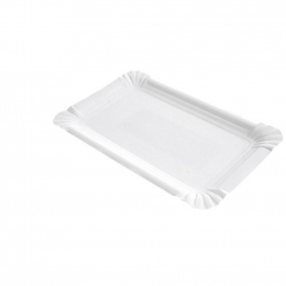 Assiette rectangulaire carton blanc 100x160 mm [100x160x160] [3000 (12x250)]