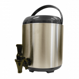 Bubble Tea - Thermos 8 Litres Inox Noir Avec Robinet